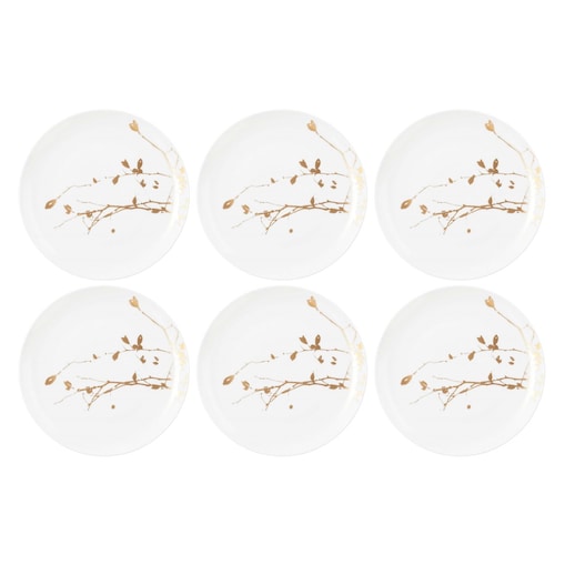 SELTMANN LIBERTY GOLDEN ROSE HIP Zestaw 6 talerzy do sałatek 22.5 cm