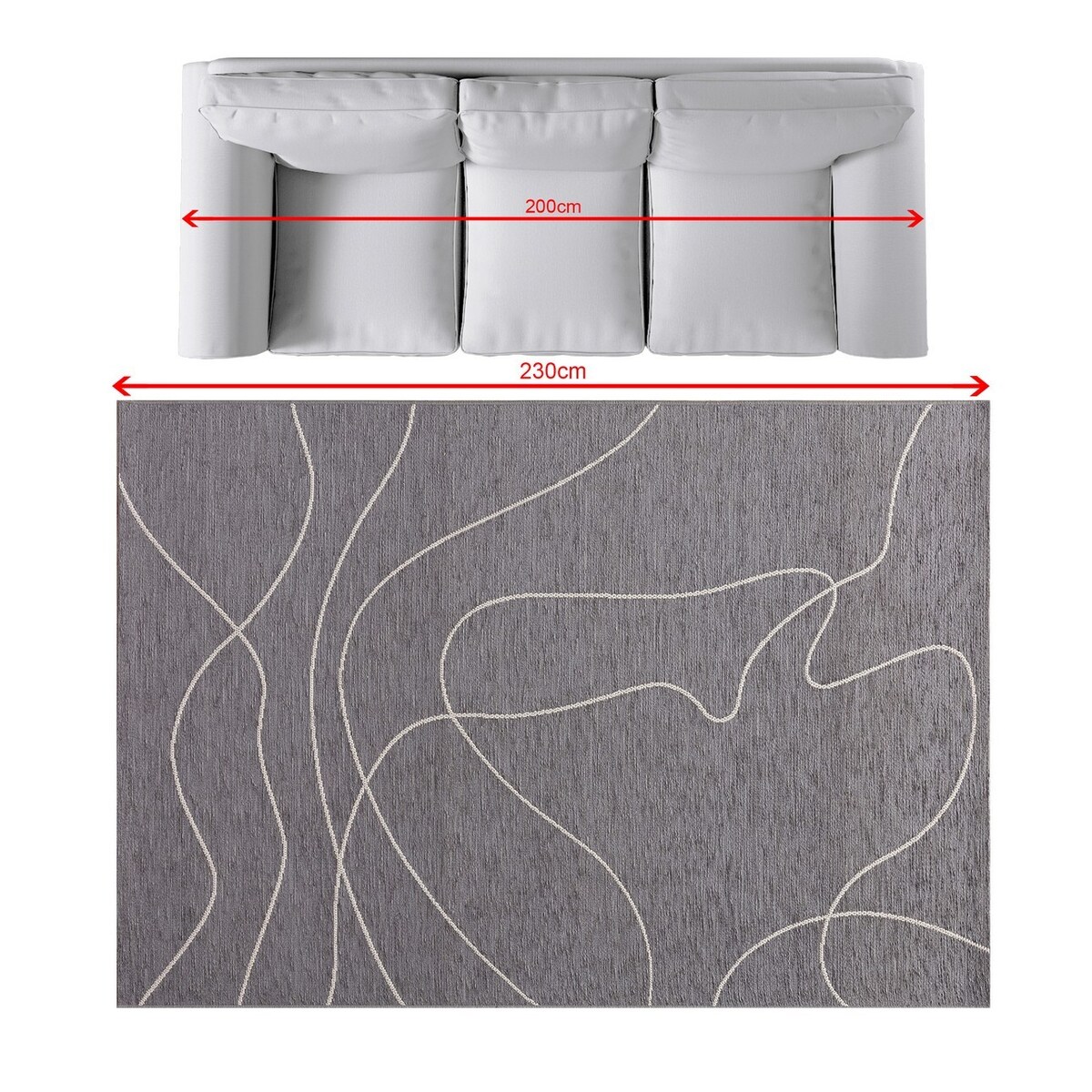 Dywan Velvet 160x230cm beige/dark grey, 160 x 230 cm