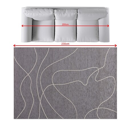 Dywan Velvet 160x230cm beige/dark grey, 160 x 230 cm