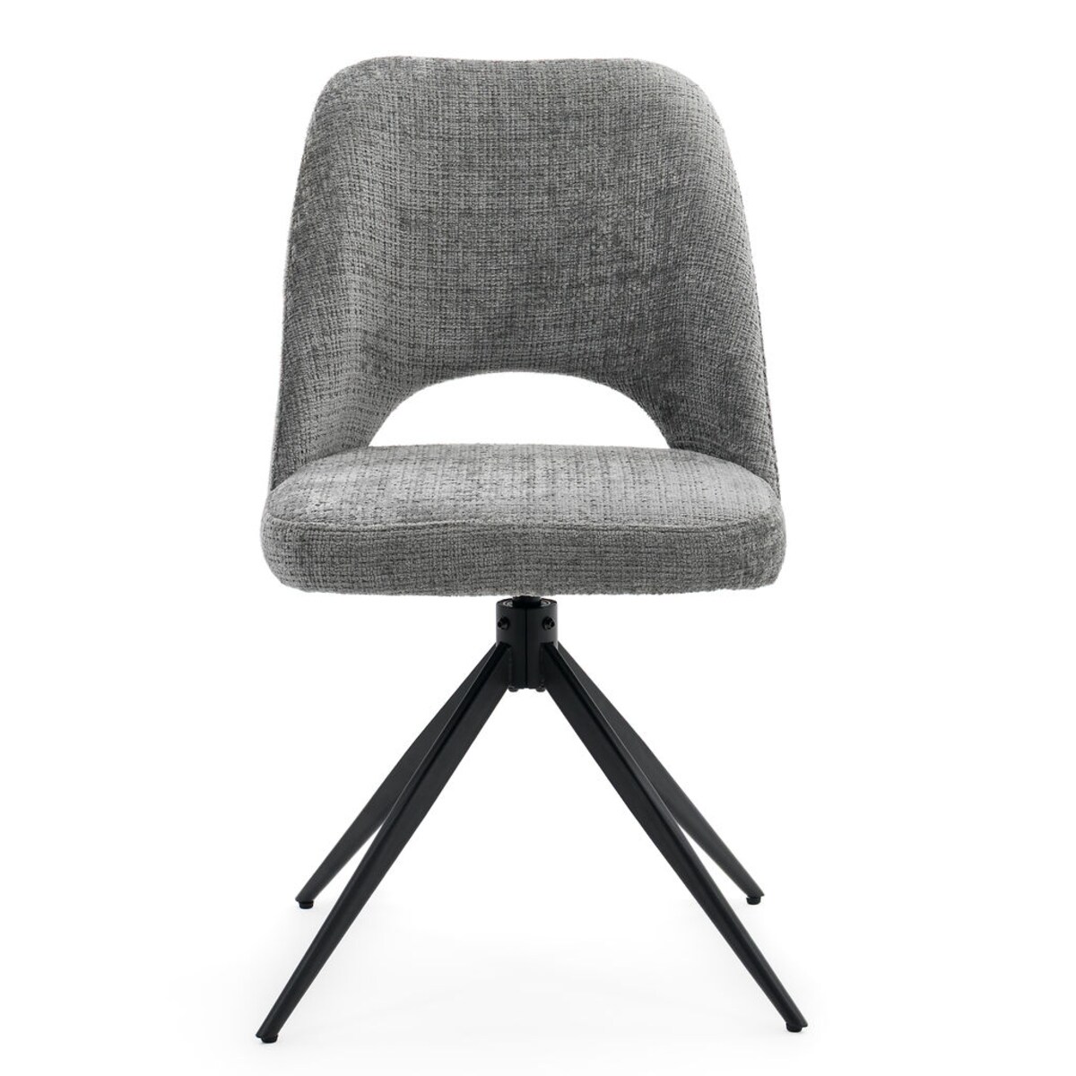 Krzesło obrotowe tapicerowane MILO II ciemny szary do salonu jadalni kuchni