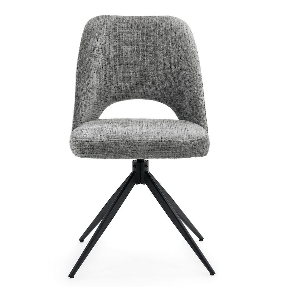 Krzesło obrotowe tapicerowane MILO II ciemny szary do salonu jadalni kuchni