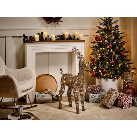 Dekoracja świąteczna LED GRINDAVIK Renifer 97 cm Naturalny