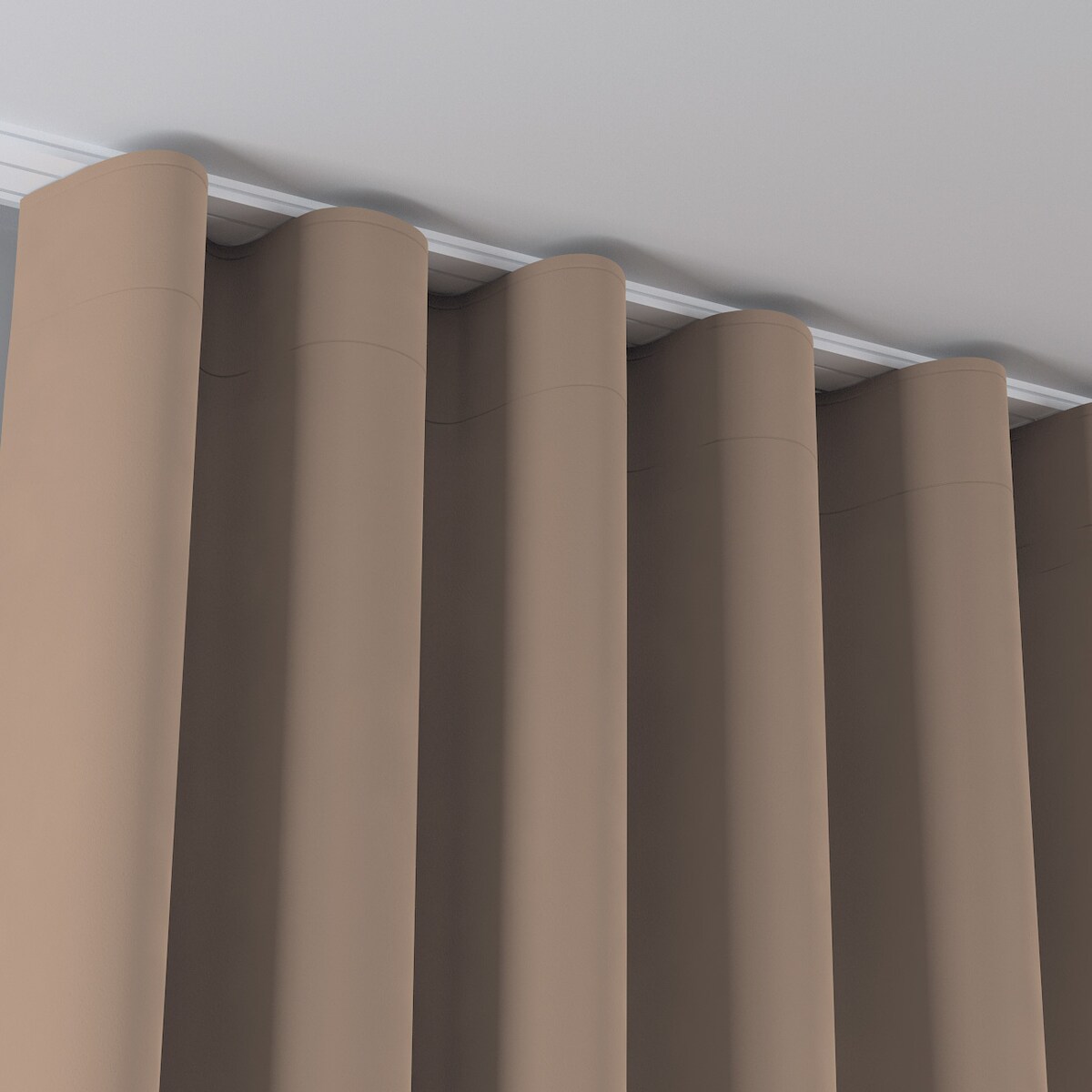 Zasłona na taśmie wave 130x245 mocca