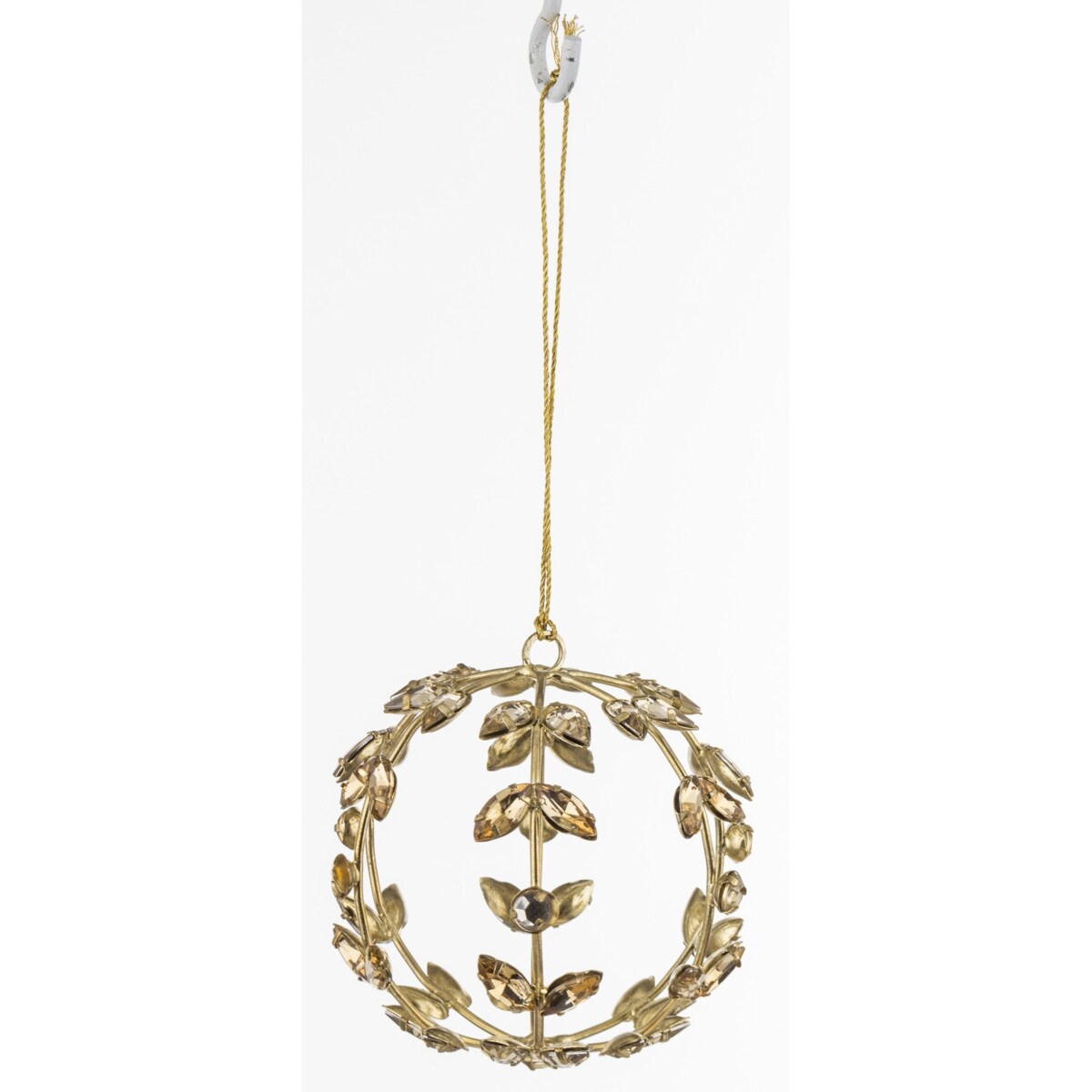 Ozdoba - zawieszka 2 szt. złota kula 9x9x9 cm ażurowa