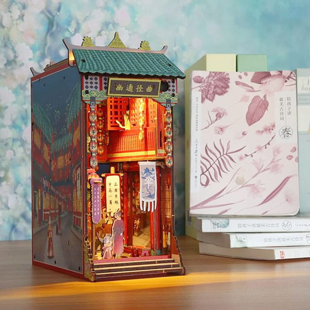 Miniaturowy domek Book Nook - Brama niebiańskiego spokoju