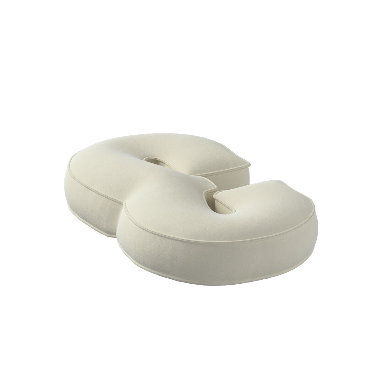 Poduszka Cyferka 3, śmietankowa biel, 25 x 40 cm, Posh Velvet