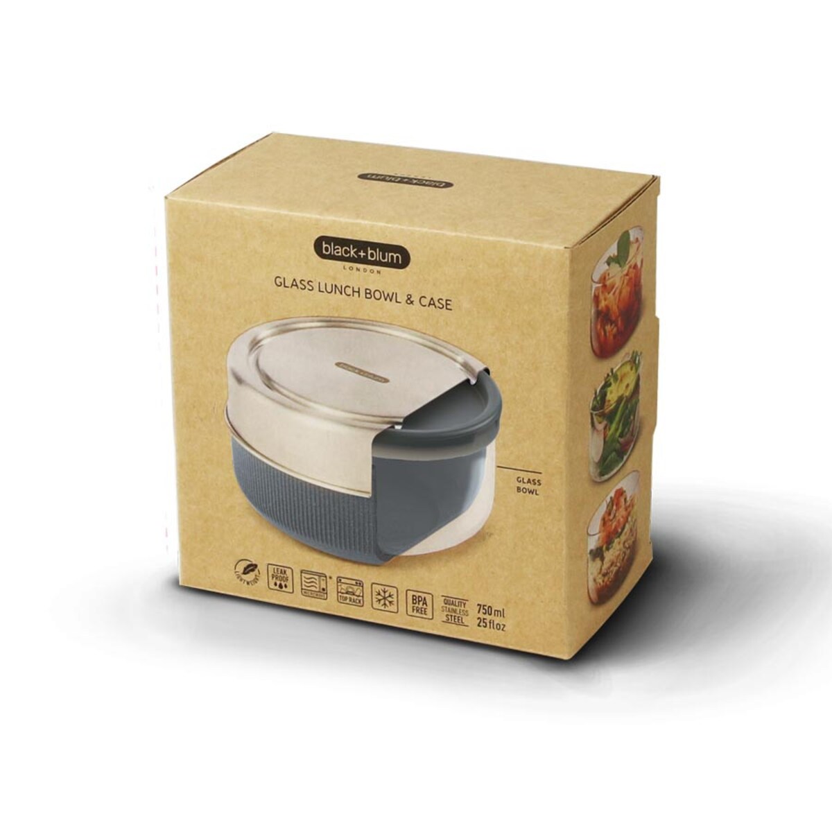 Pojemnik na lunch szary, 750 ml, Black+Blum