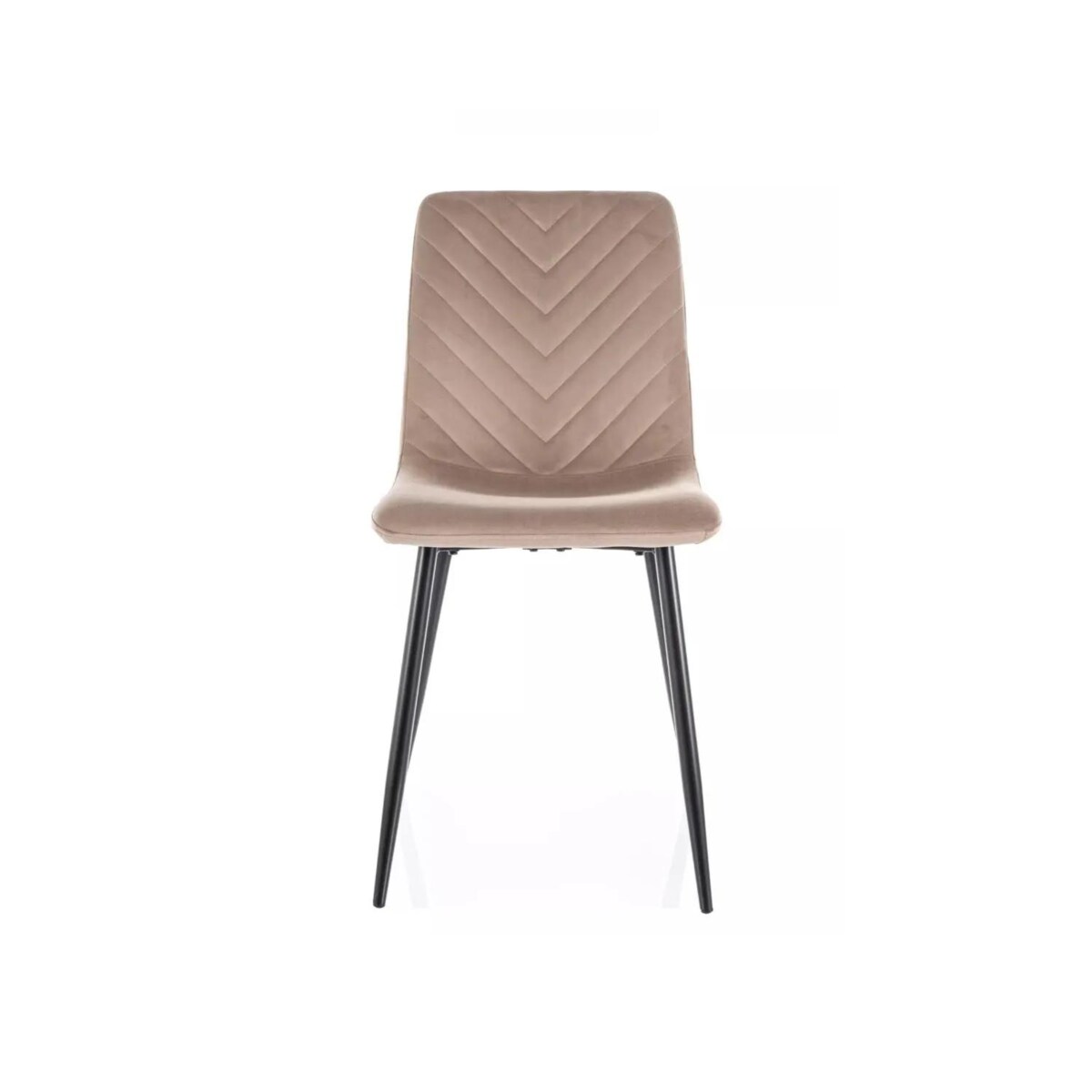 Krzesło tapicerowane DAREN VELVET ciemnobeżowe