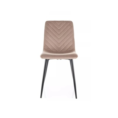 Krzesło tapicerowane DAREN VELVET ciemnobeżowe