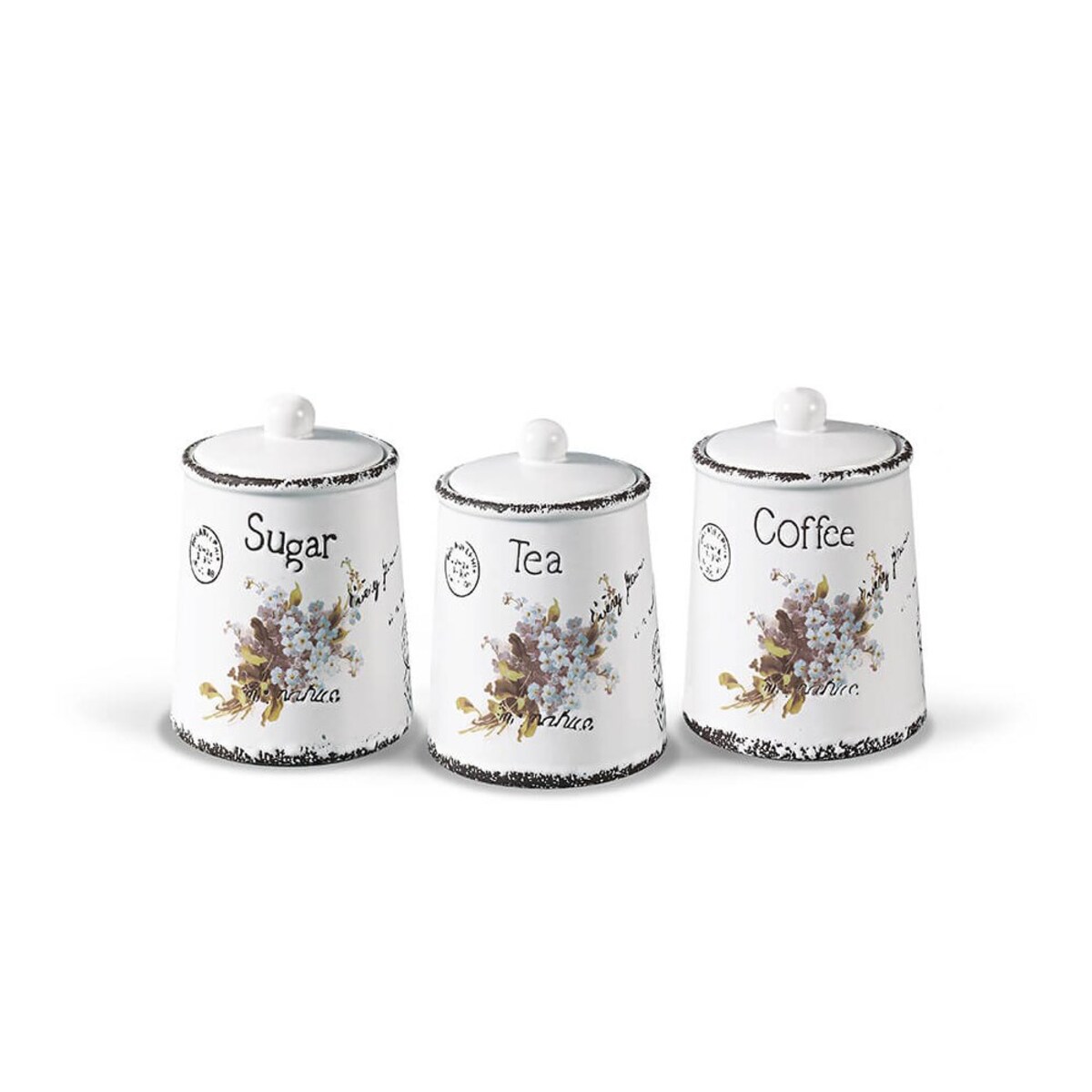 Maestro zestaw 3 pojemników ceramicznych na kawę, herbatę i cukier MR2004903CS