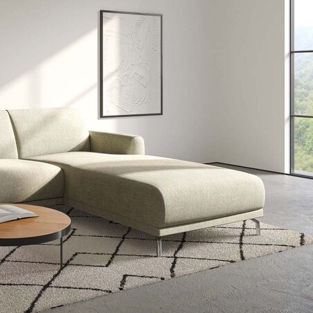 Sofa narożna Puzo - jasnobeżowa