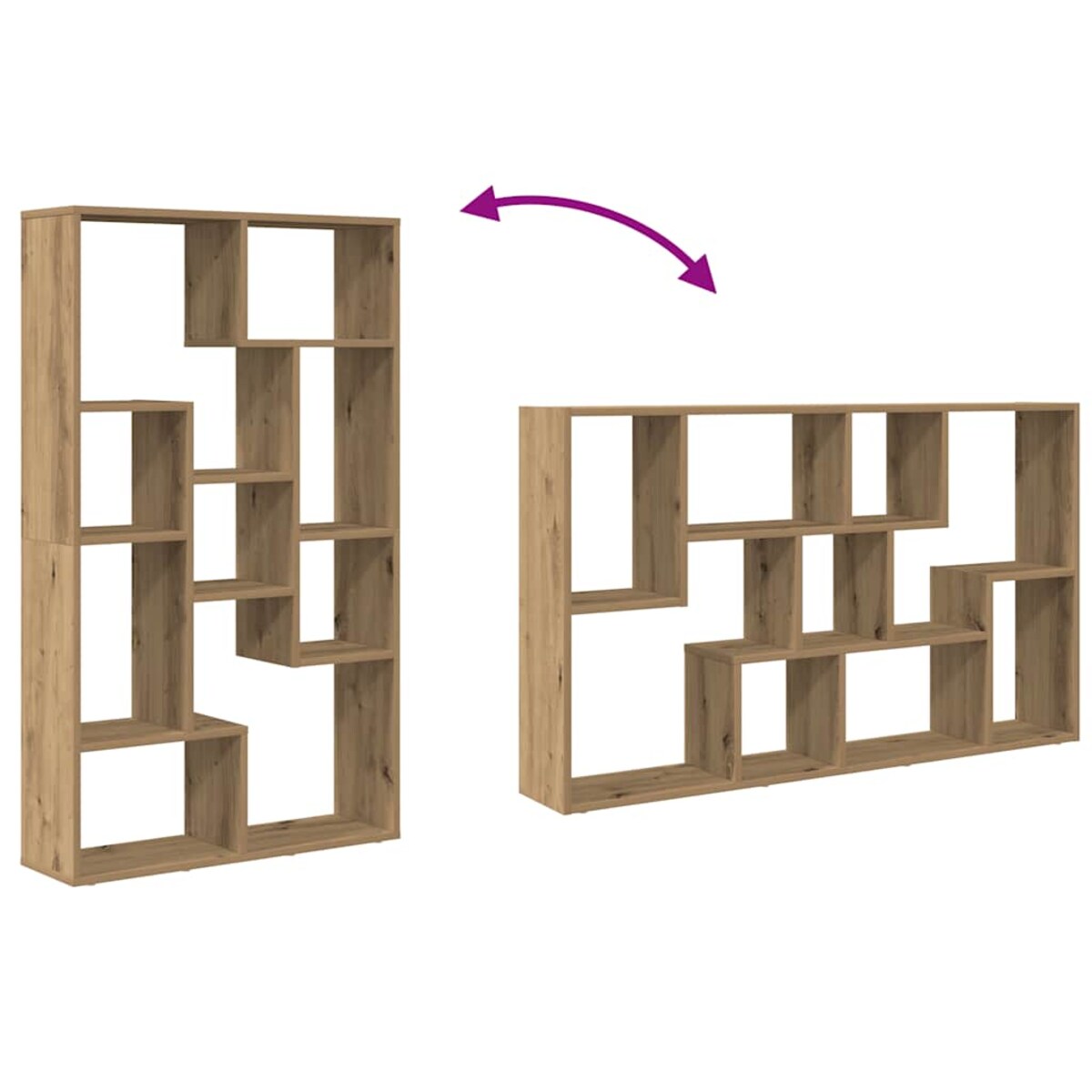 vidaXL Regał na książki, dąb artisian, 72x20x120 cm