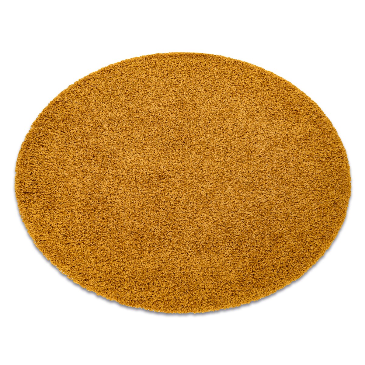 Dywan SOFFI koło shaggy 5cm złoty koło 160 cm