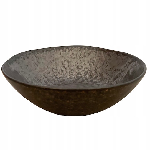 MISKA OBIADOWA 450ml talerz głęboki do zupy na owoce przekąski brązowa 18cm