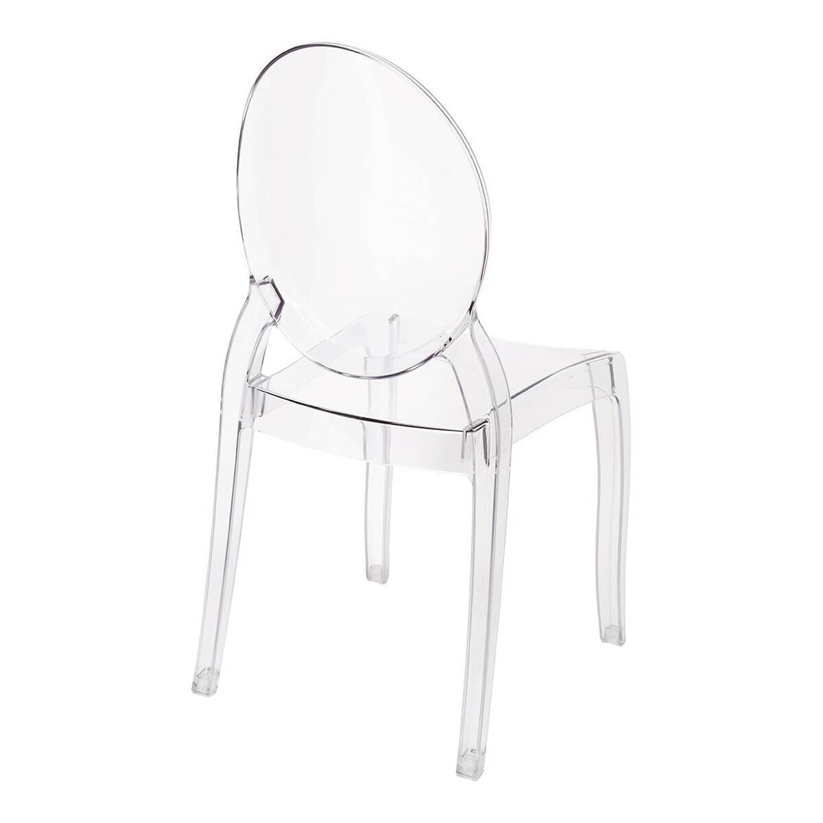 Transparentne krzesło sypialniane Elizabeth do toaletki