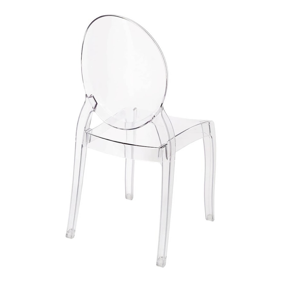 Transparentne krzesło sypialniane Elizabeth do toaletki