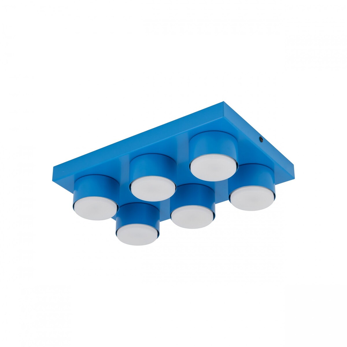 Lampa sufitowa plafon BRIX BLUE 11285 TK Lighting niebieska 6xGX53 nowoczesna loftowa do salonu kuchni sypialni