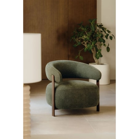 Fotel z tkaniny szenilowej Jolie, butelkowa zieleń