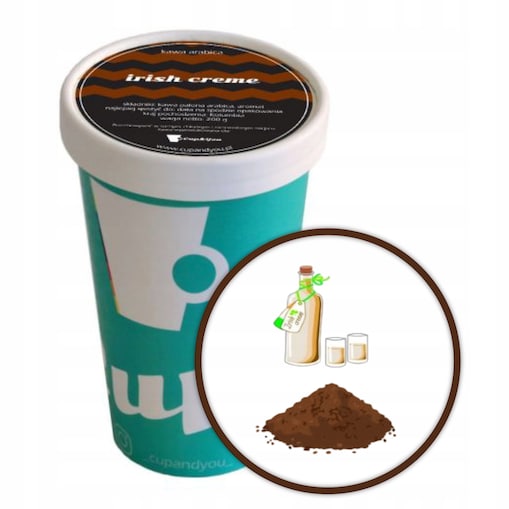 Kawa aromatyzowana o smaku IRISH CREME mielona ARABICA EKO Cup&You 200g