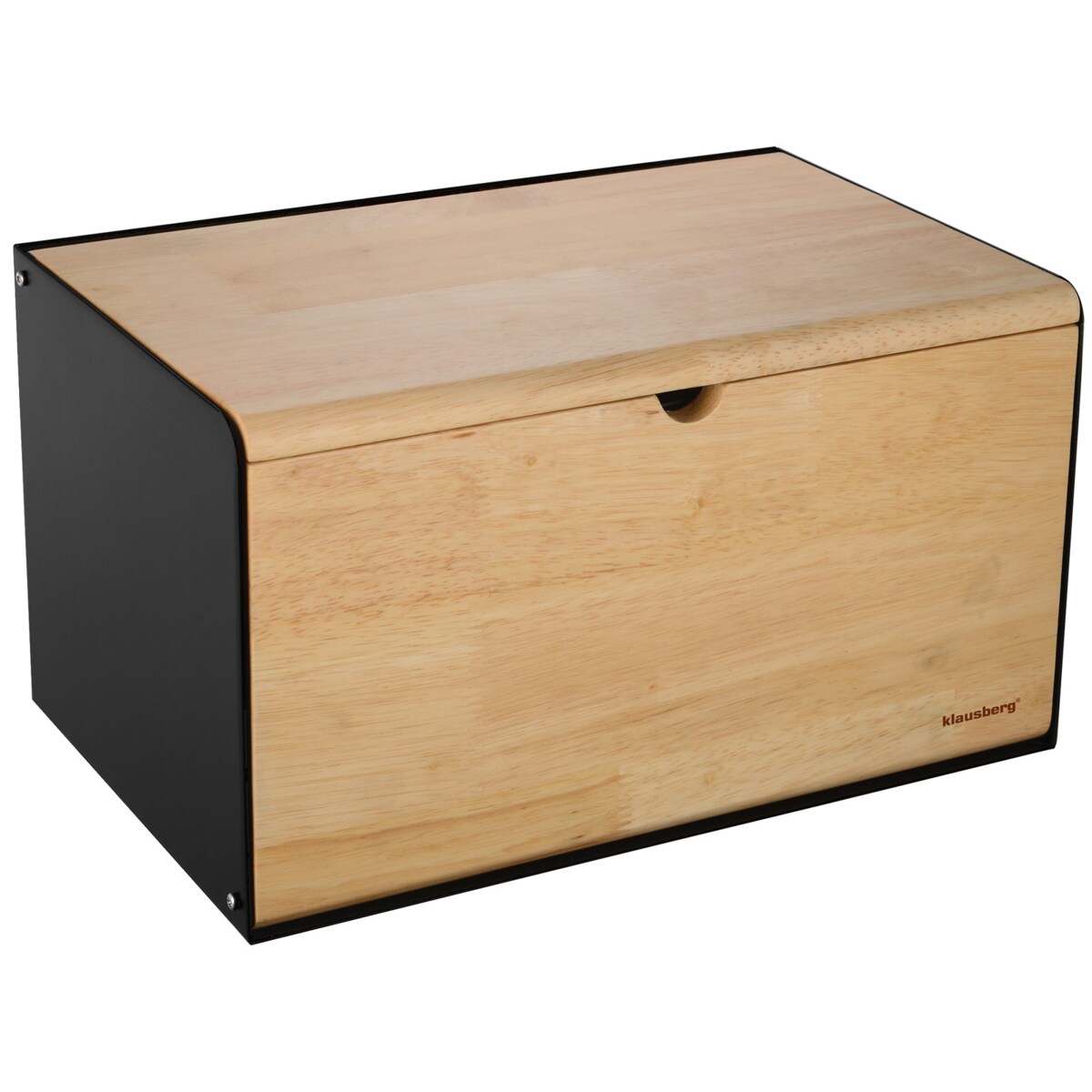 Chlebak stalowo-drewniany pojemnik na chleb pieczywo czarny KLAUSBERG