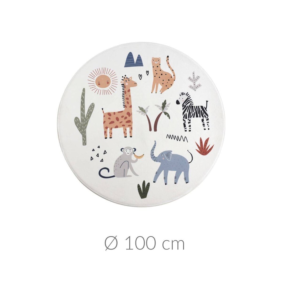 Dywanik dziecięcy Safari, okrągły, Ø 100 cm