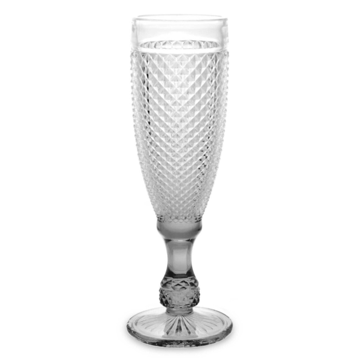 Kieliszek do szampana z kryształowym wzorem, 185 ml, 6 sztuk