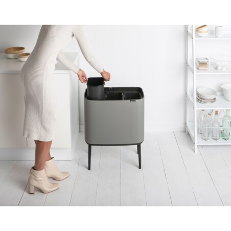 Kosz na śmieci Touch Bin Bo 3 x 11L Mineral Concrete Grey 127229