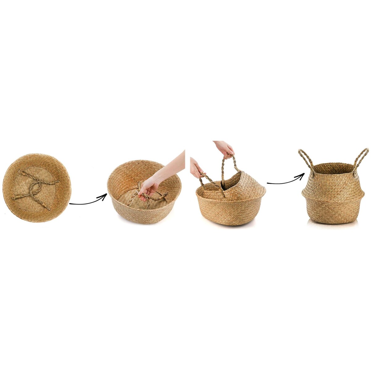 Zestaw 3szt Koszy Naturalnych BOHO 322161