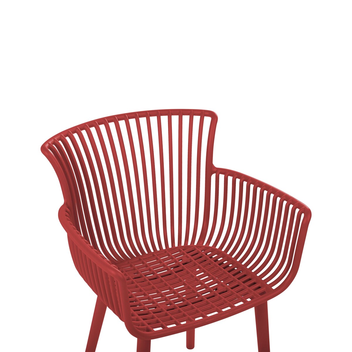 Zestaw 4 krzeseł do jadalni czerwony PESARO