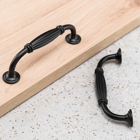 10x uchwyt meblowy czarny uchwyt do mebli szafek szuflad klasyczny