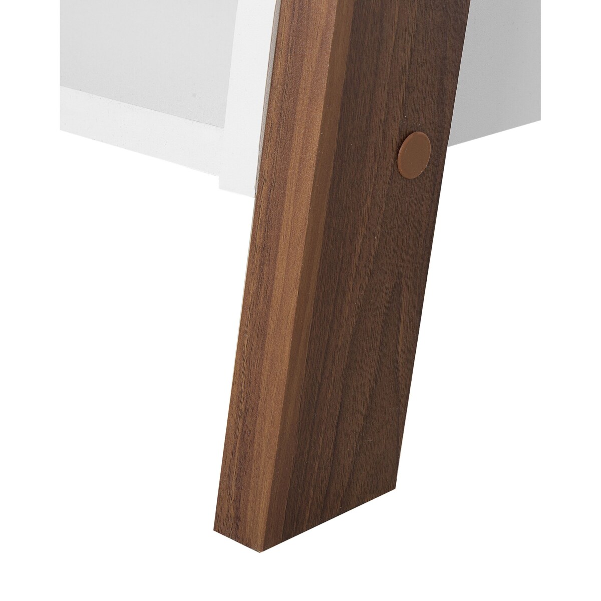 Regał drabina 5 półek ciemne drewno z białym MOBILE TRIO