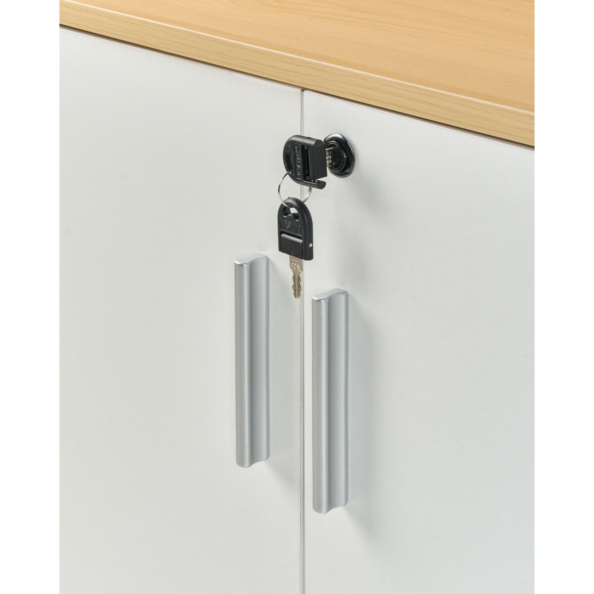 Szafka biurowa ZEHNA Jasny brąz/ biały