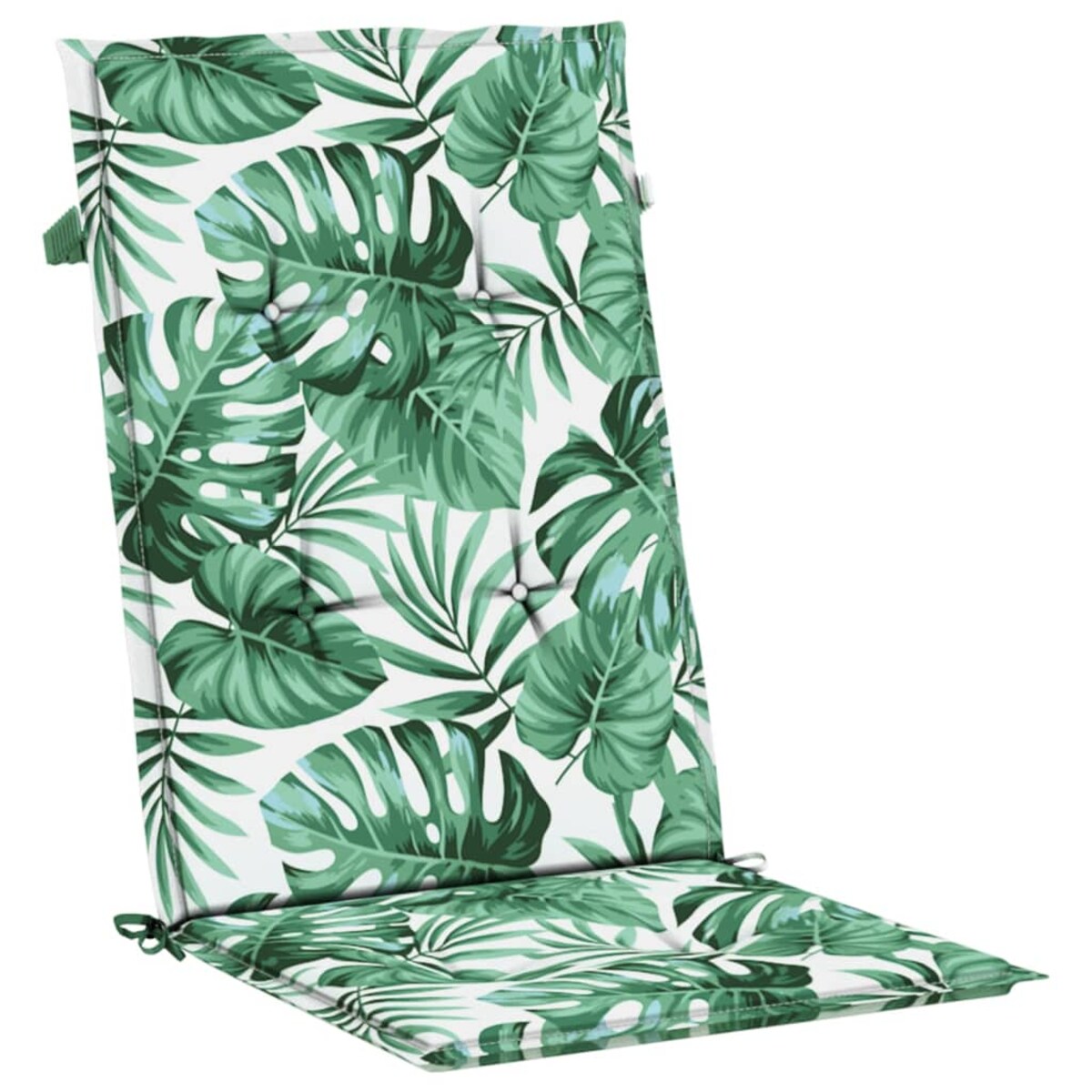 vidaXL Poduszki na krzesła ogrodowe, 2 szt., wzór w liście, tkanina