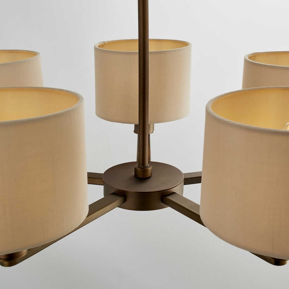 Wielopunktowa lampa wisząca Daley 73017 Endon antyczny brąz biała