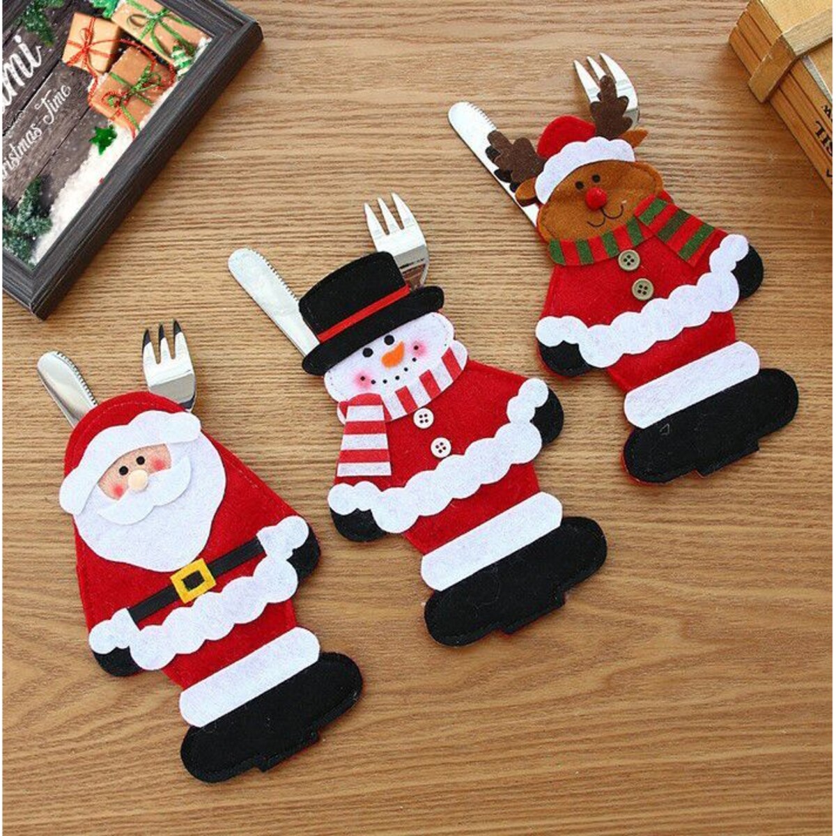 Pokrowiec na sztućce Świateczny 3 szt 311407