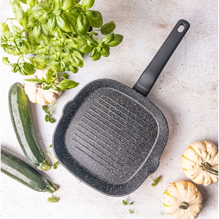 Patelnia grillowa z powłoką marmurową 24cm indukcja KLAUSBERG