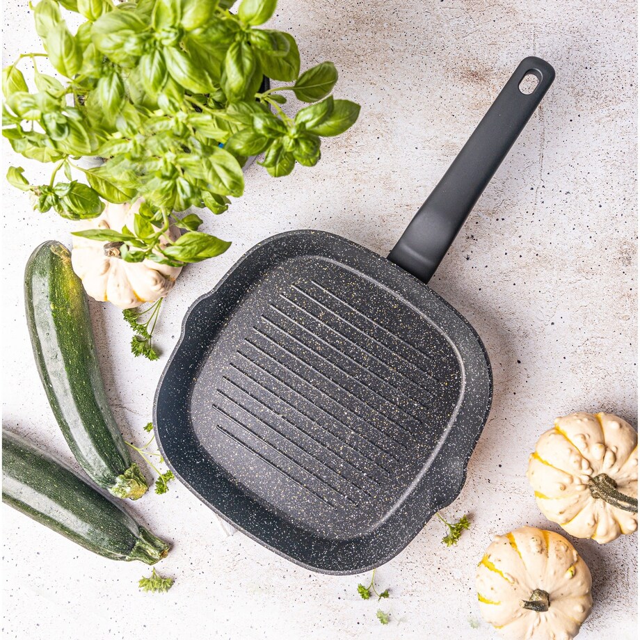 Patelnia grillowa z powłoką marmurową 24cm indukcja KLAUSBERG