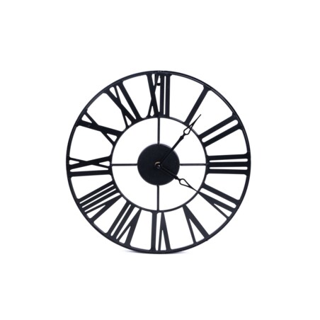 Zegar ścienny z cyframi rzymskimi, Ø 37 cm