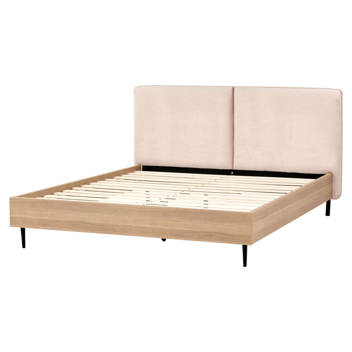 Łóżko Boucle LIMANTON 160 x 200 cm Beżowy