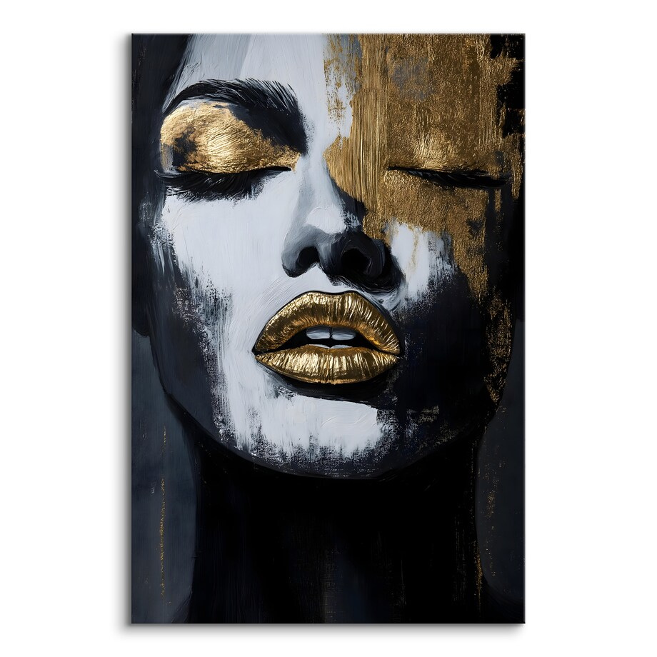 OBRAZ NA PŁÓTNIE DO SALONU PORTRET KOBIETY STYL GLAMOUR ABSTRAKCJA 50x70cm