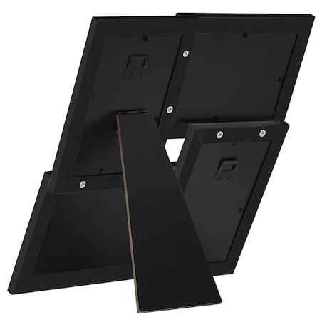 vidaXL Ramka na 4 zdjęcia 10x15 cm, czarna, MDF