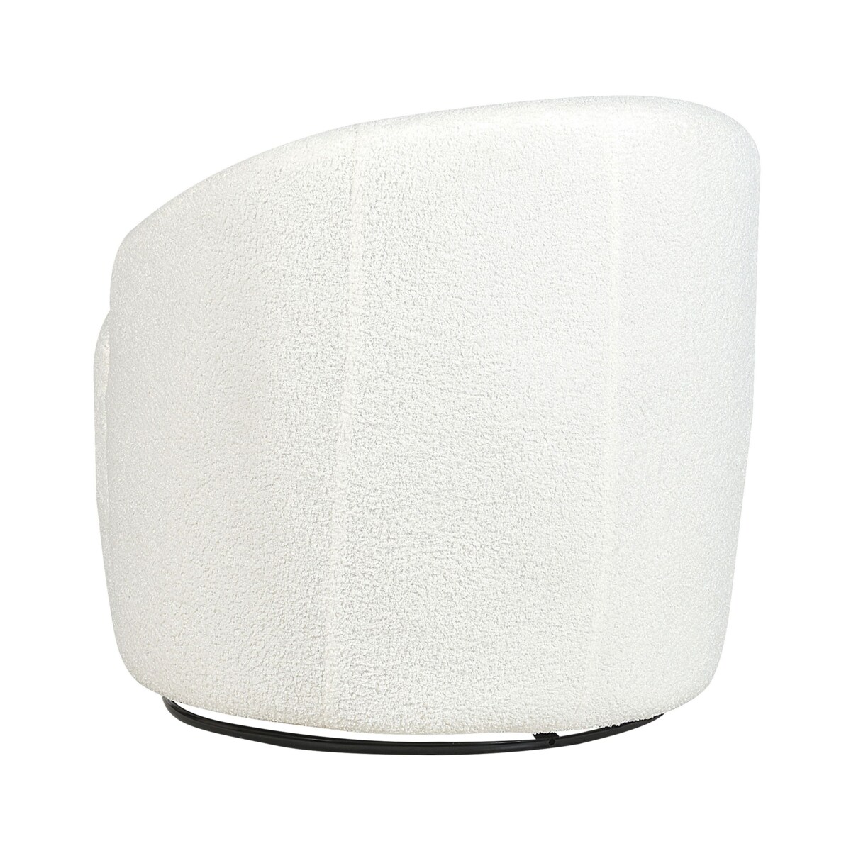 Fotel obrotowy boucle biały DAVIK