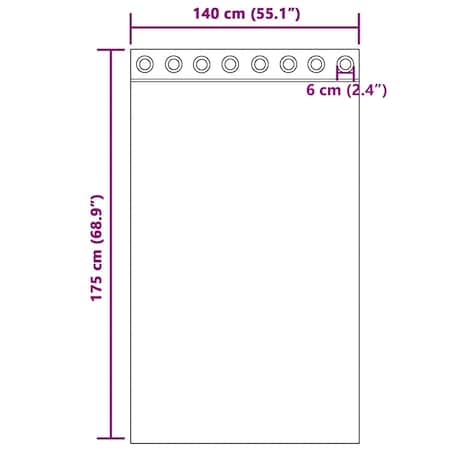vidaXL Zasłony woalowe z przelotkami 2 szt. Brązowe 140x175 cm
