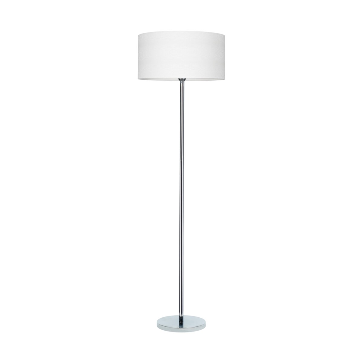 Lampa Podłogowa BRITOP Lighting 1xE27 Max.60W Połączenie Chromu z Tkaniną z Wzorem w Drewno, Polski Producent, 1 szt.