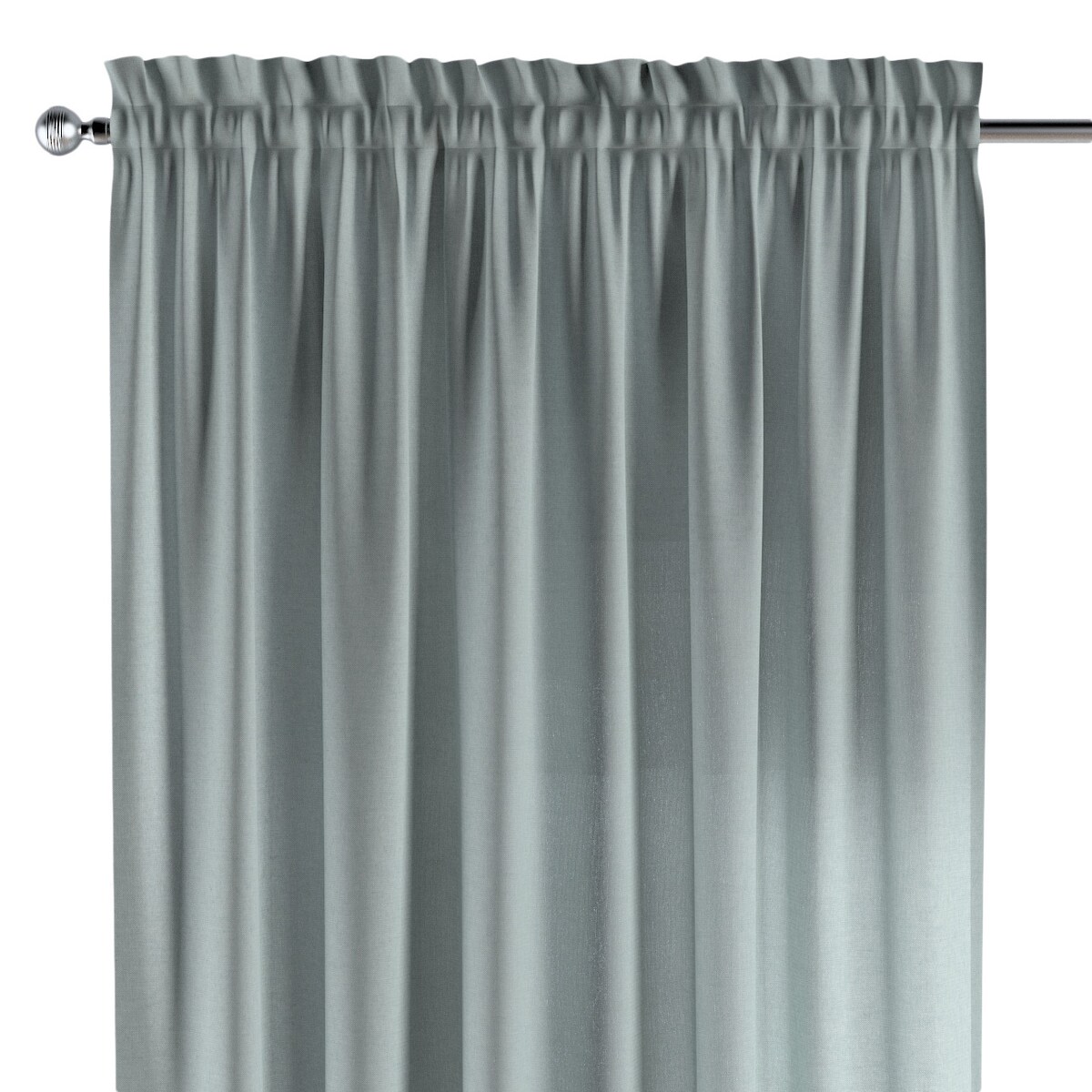 Zasłona na kanale z grzywką 1 szt. 130x260 zielony melanż