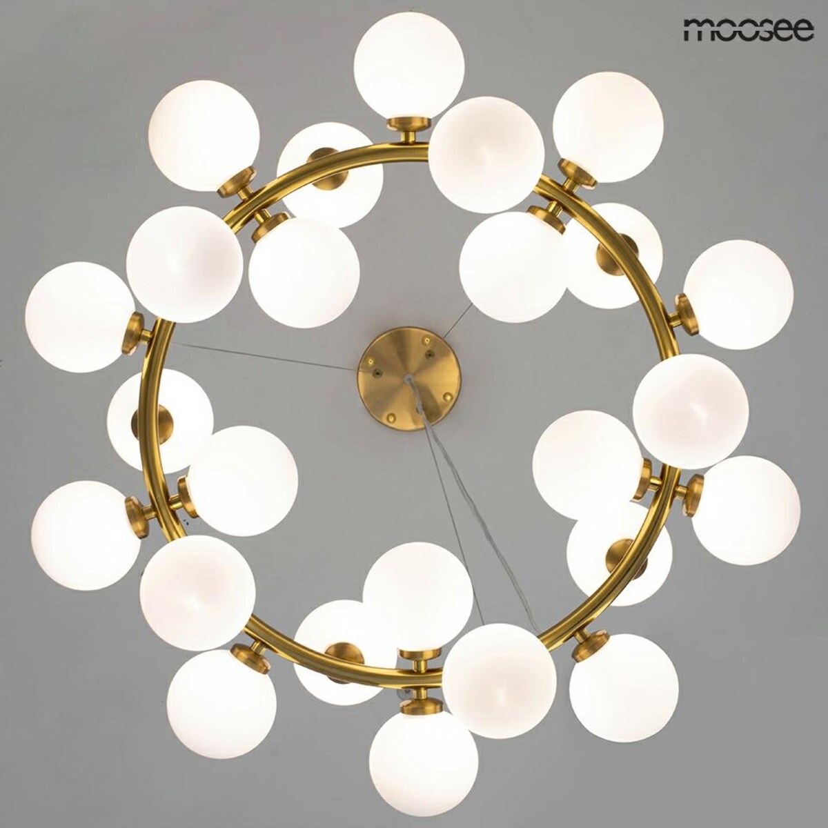 Lampa wisząca Cosmo MSE010100223 bubbles biała złota