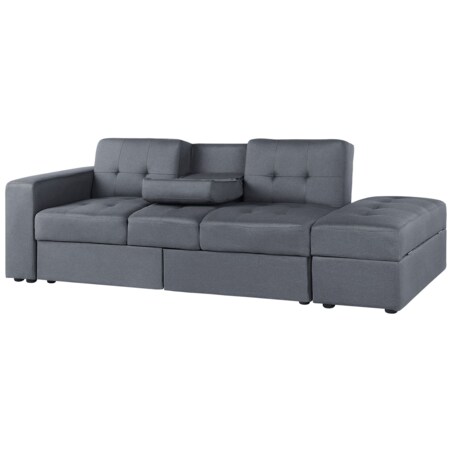 Sofa rozkładana ciemnoszara FALSTER