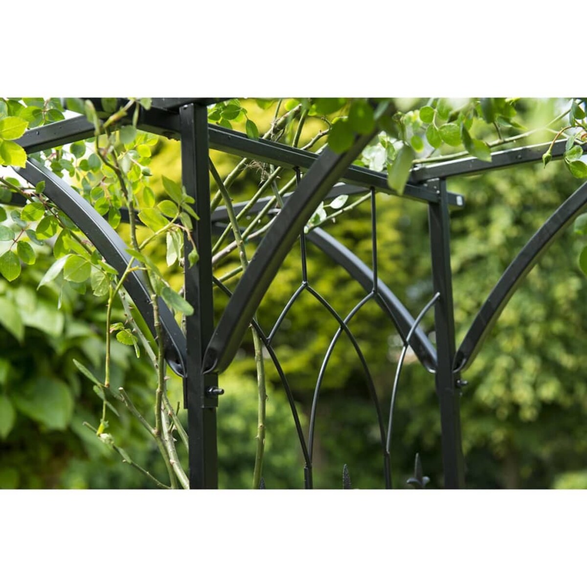 Nature Łuk ogrodowy, metalowy, 114 x 66 x 232 cm, czarny