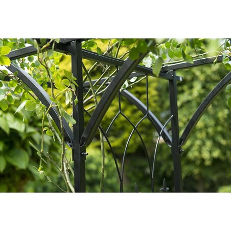 Nature Łuk ogrodowy, metalowy, 114 x 66 x 232 cm, czarny