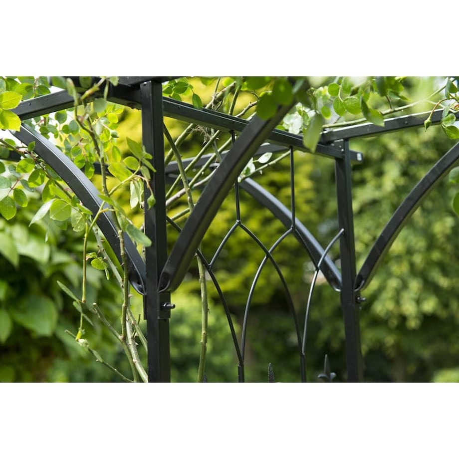 Nature Łuk ogrodowy, metalowy, 114 x 66 x 232 cm, czarny